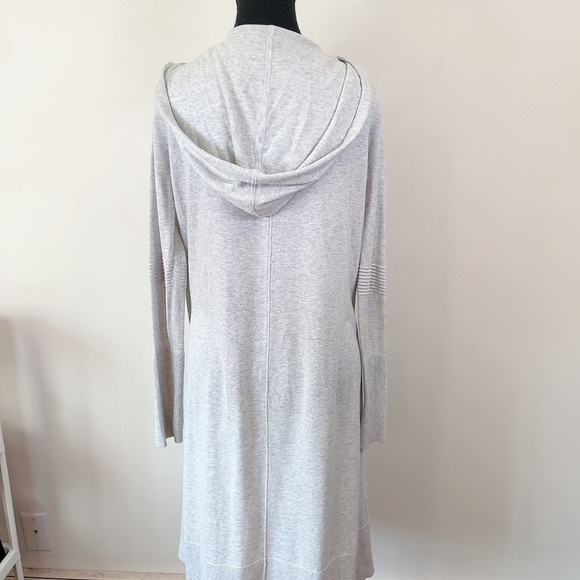 Athleta Light Gray Hooded Cardigan - Picture 6 of 16